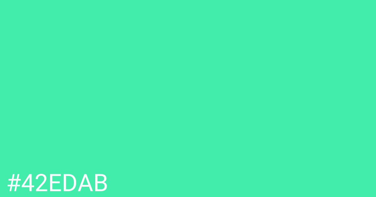 Hex color #42edab graphic