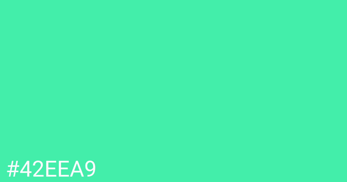 Hex color #42eea9 graphic