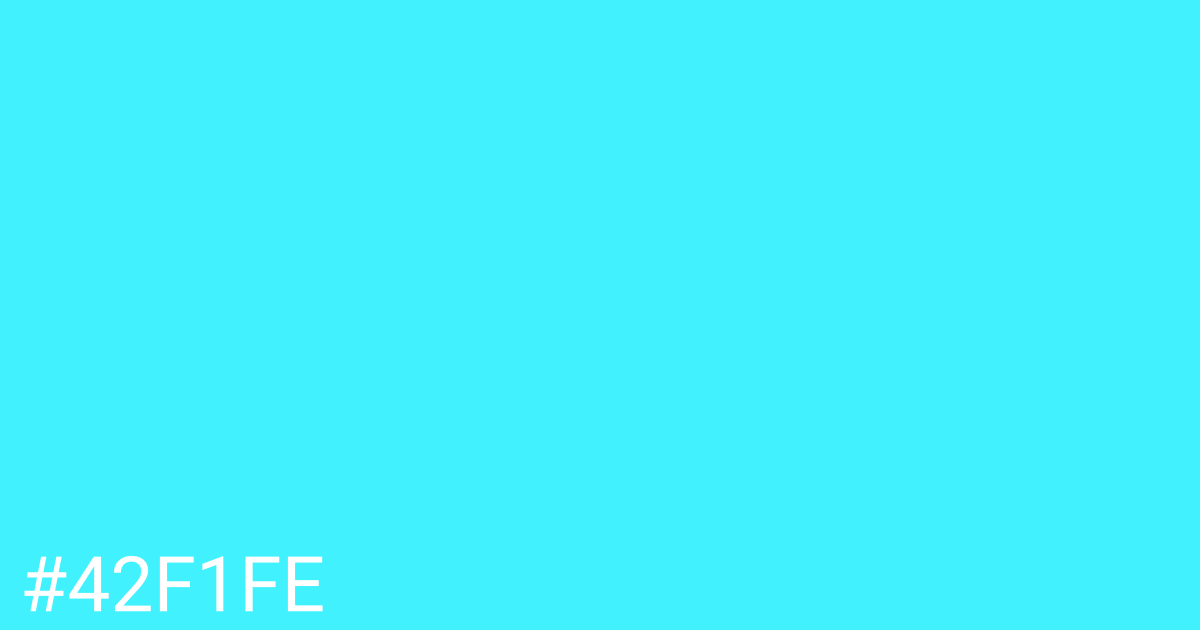Hex color #42f1fe graphic