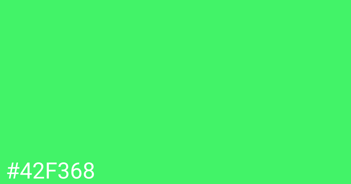 Hex color #42f368 graphic