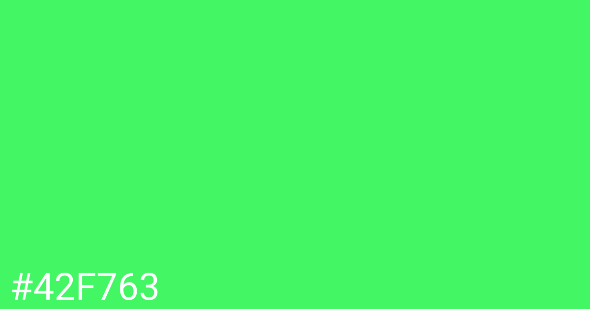 Hex color #42f763 graphic