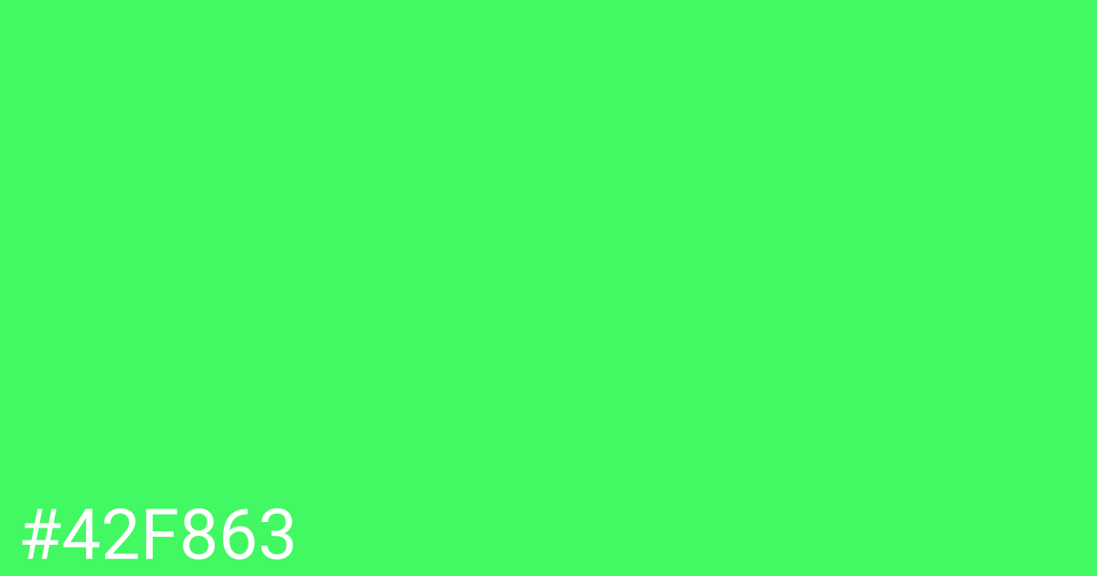 Hex color #42f863 graphic