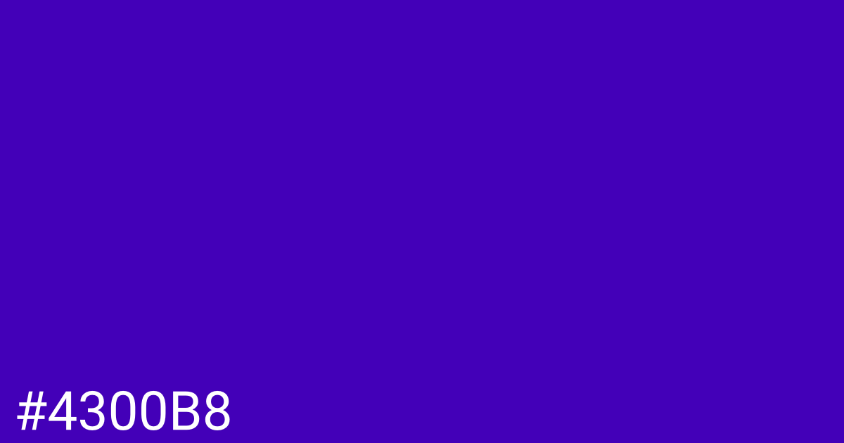 Hex color #4300b8 graphic