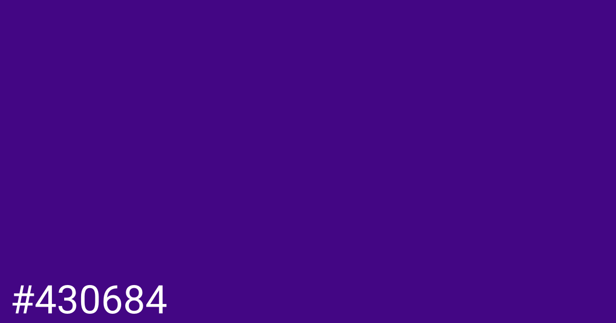 Hex color #430684 graphic