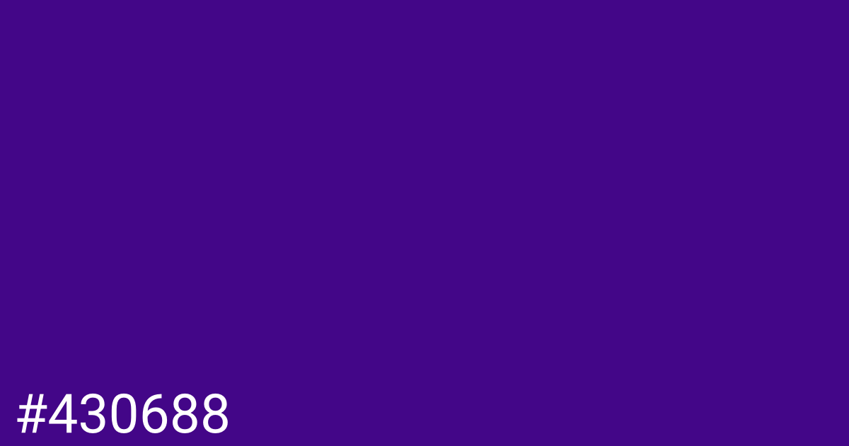 Hex color #430688 graphic