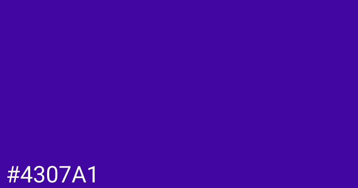 Hex color #4307a1 graphic