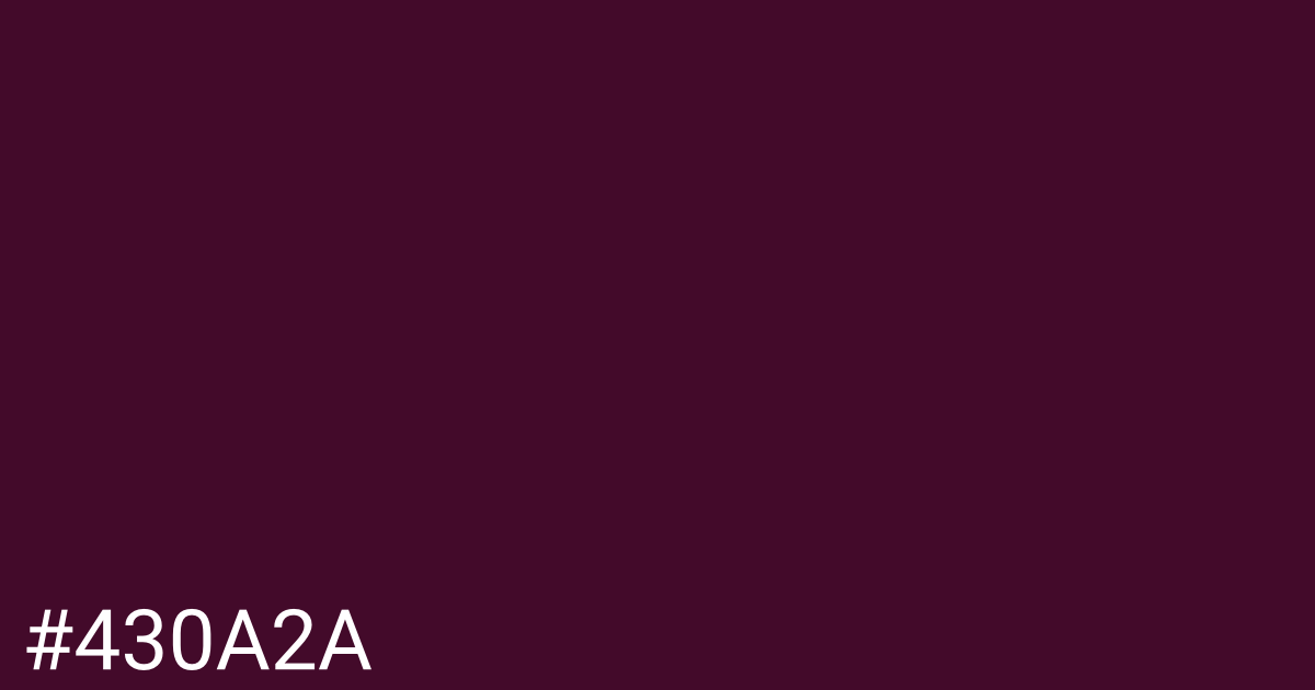 Hex color #430a2a graphic