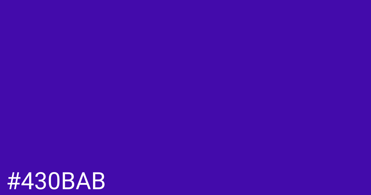 Hex color #430bab graphic