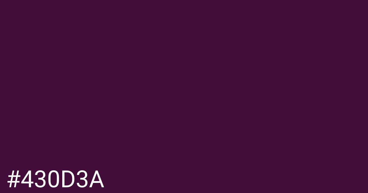 Hex color #430d3a graphic