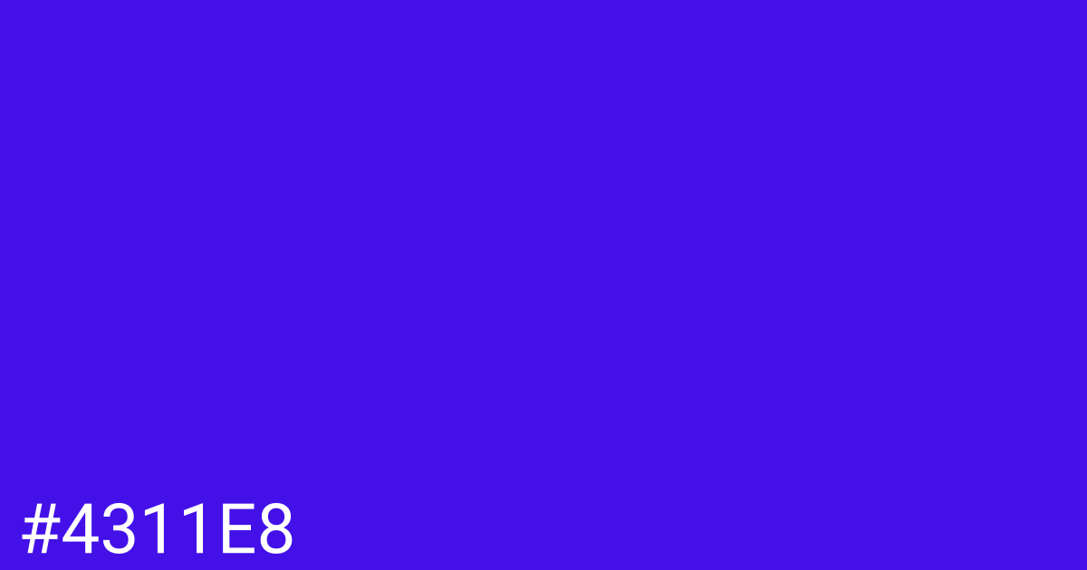 Hex color #4311e8 graphic