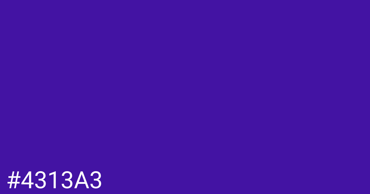 Hex color #4313a3 graphic