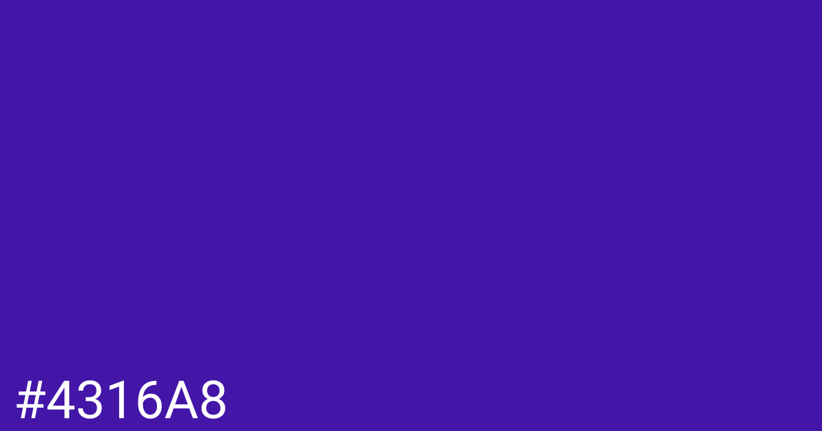 Hex color #4316a8 graphic