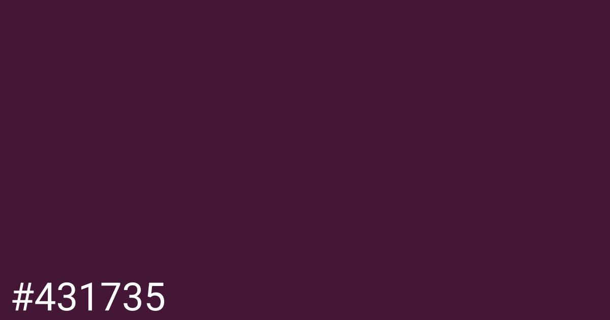 Hex color #431735 graphic