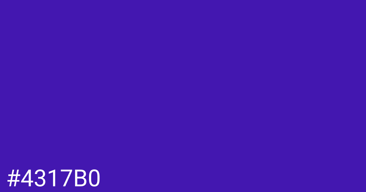 Hex color #4317b0 graphic