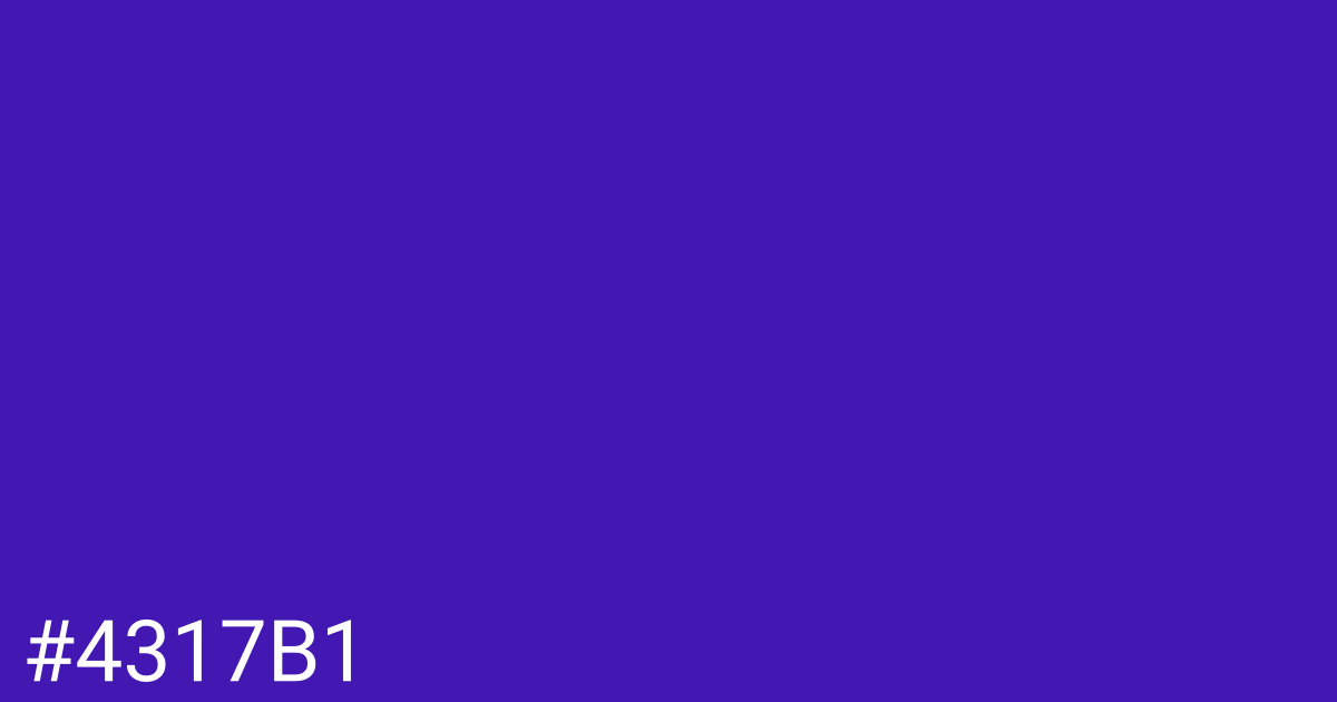 Hex color #4317b1 graphic