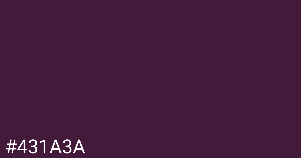 Hex color #431a3a graphic