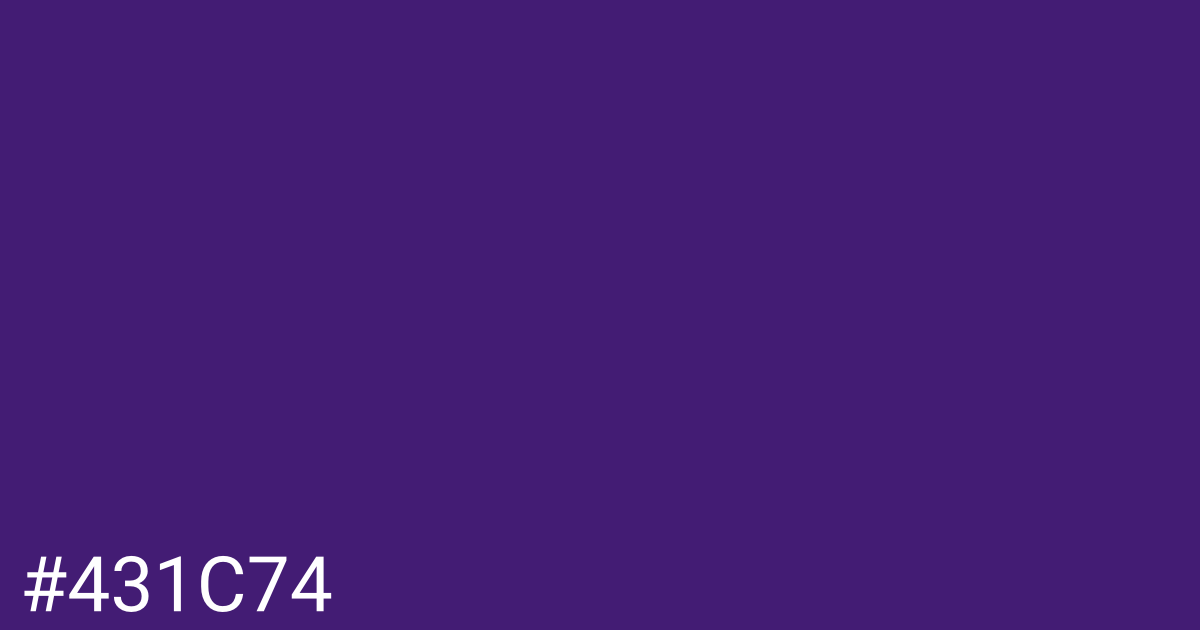 Hex color #431c74 graphic