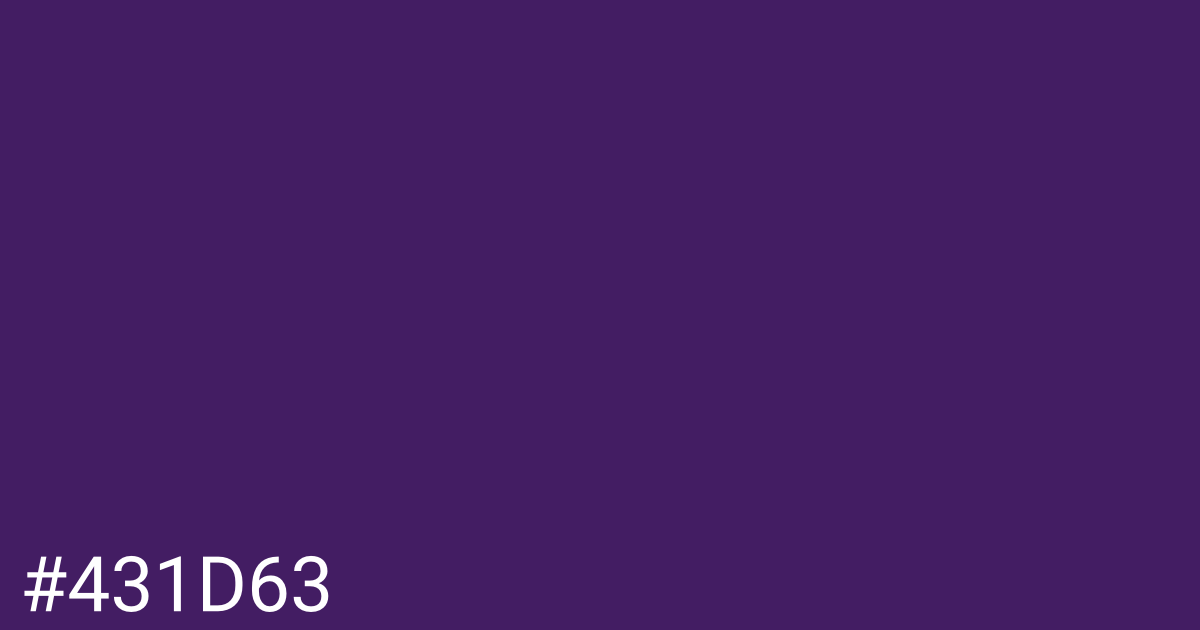 Hex color #431d63 graphic