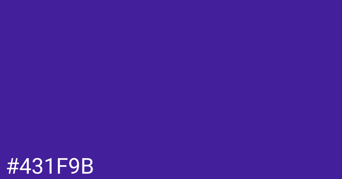 Hex color #431f9b graphic