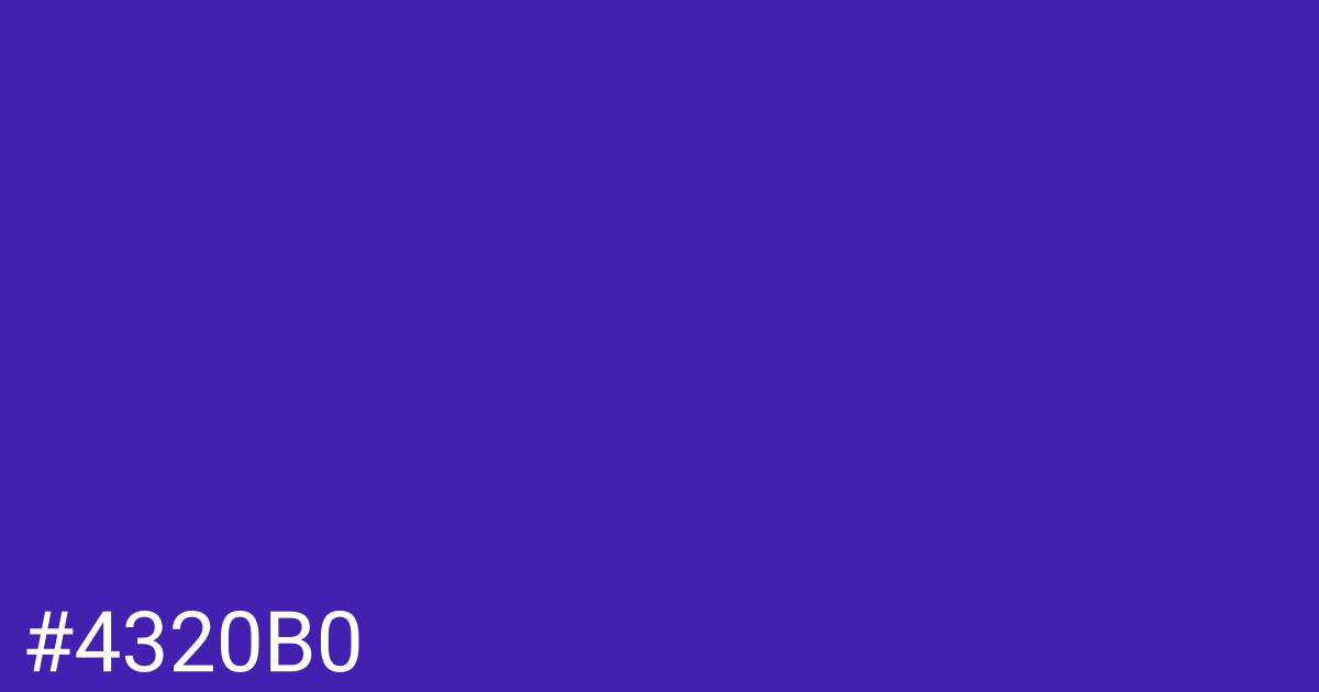 Hex color #4320b0 graphic