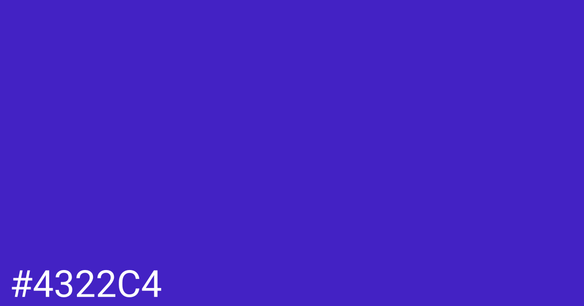 Hex color #4322c4 graphic