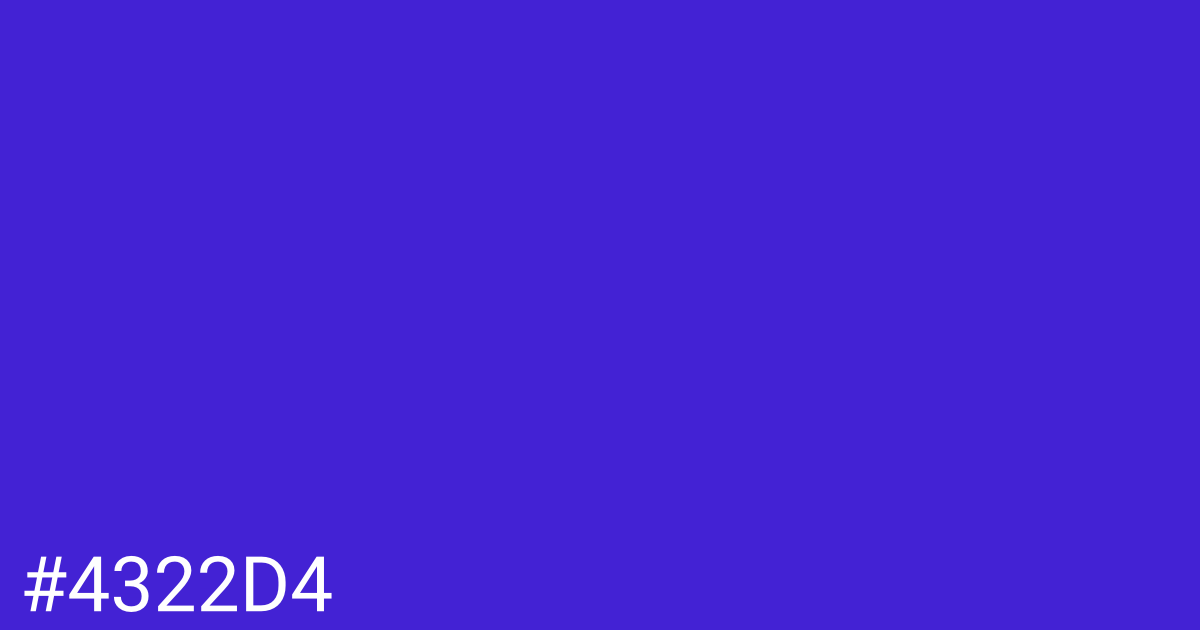 Hex color #4322d4 graphic