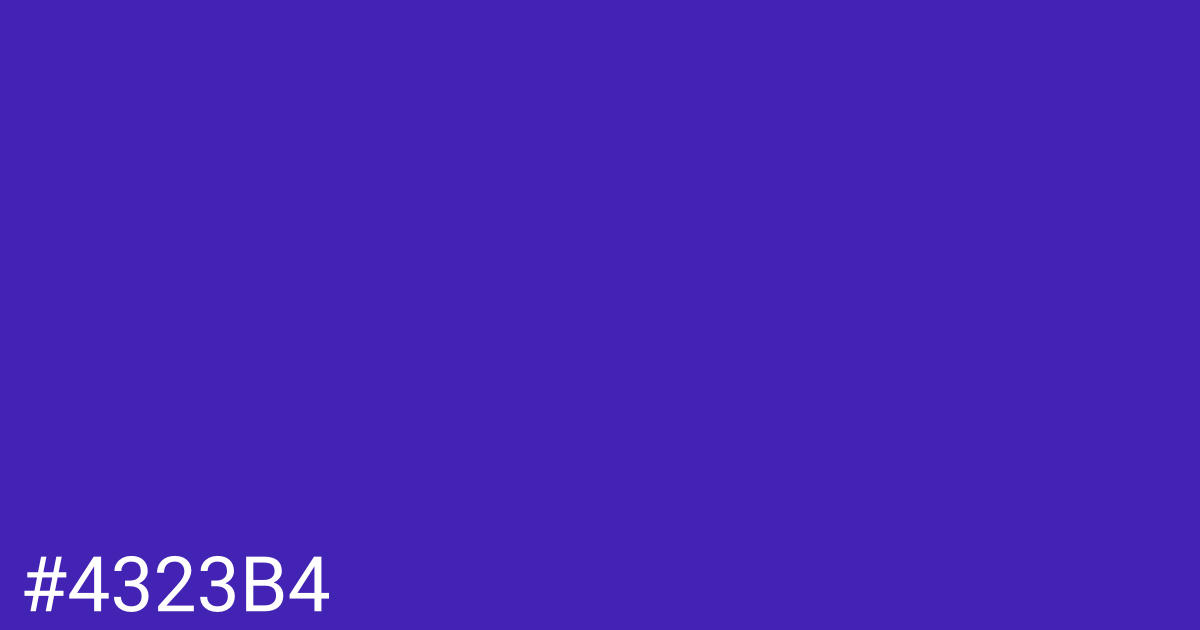 Hex color #4323b4 graphic