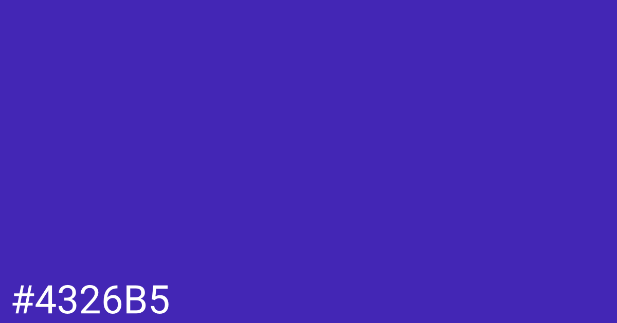 Hex color #4326b5 graphic