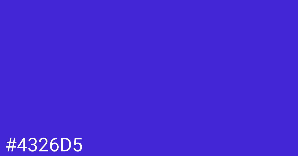 Hex color #4326d5 graphic