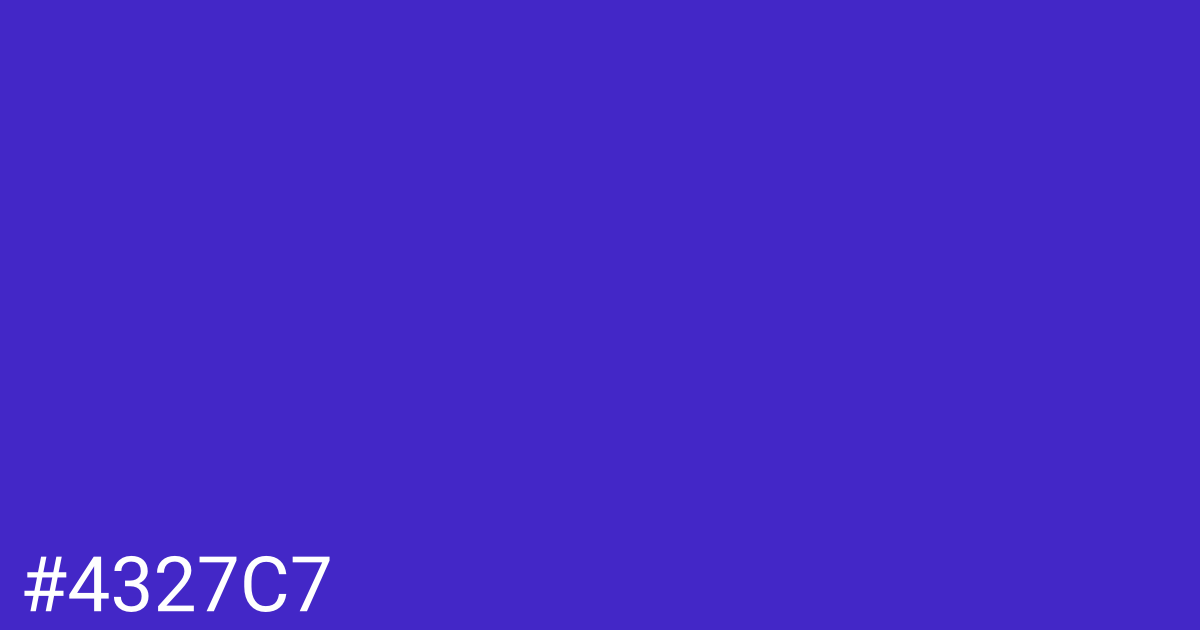 Hex color #4327c7 graphic