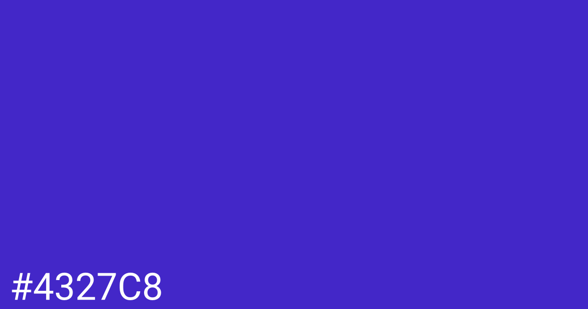 Hex color #4327c8 graphic