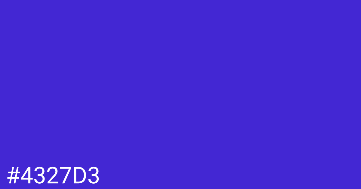 Hex color #4327d3 graphic