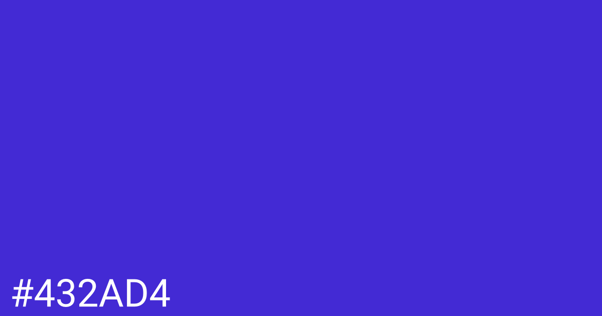 Hex color #432ad4 graphic