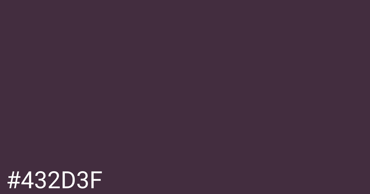 Hex color #432d3f graphic