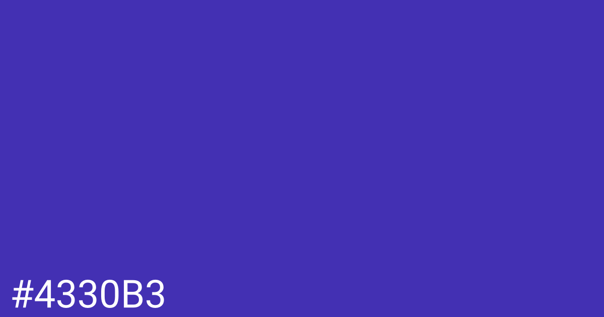 Hex color #4330b3 graphic