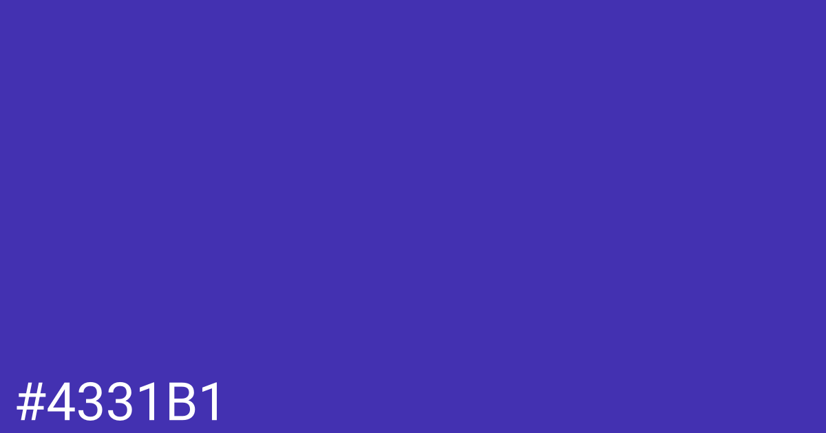 Hex color #4331b1 graphic