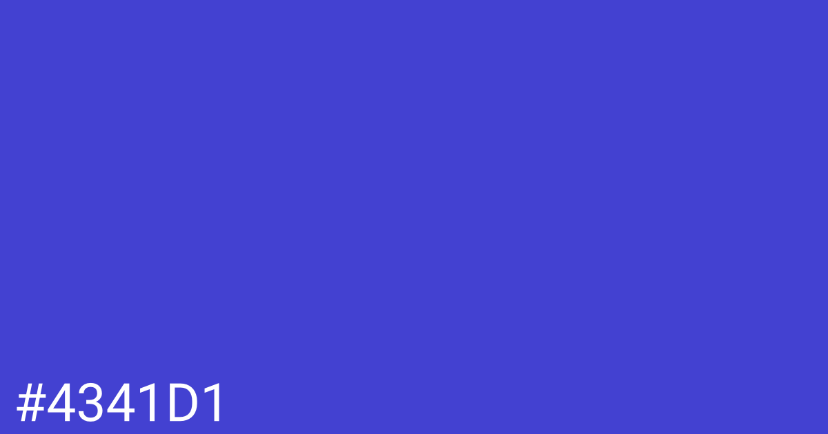 Hex color #4341d1 graphic