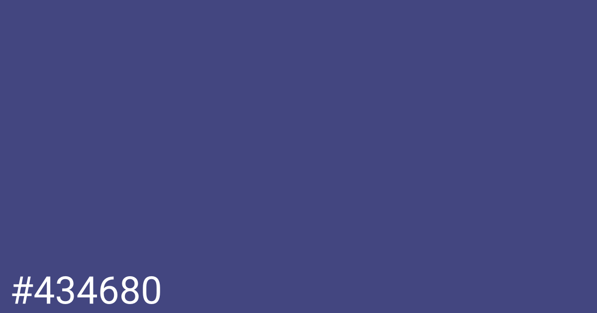 Hex color #434680 graphic
