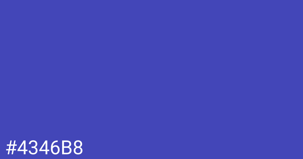 Hex color #4346b8 graphic