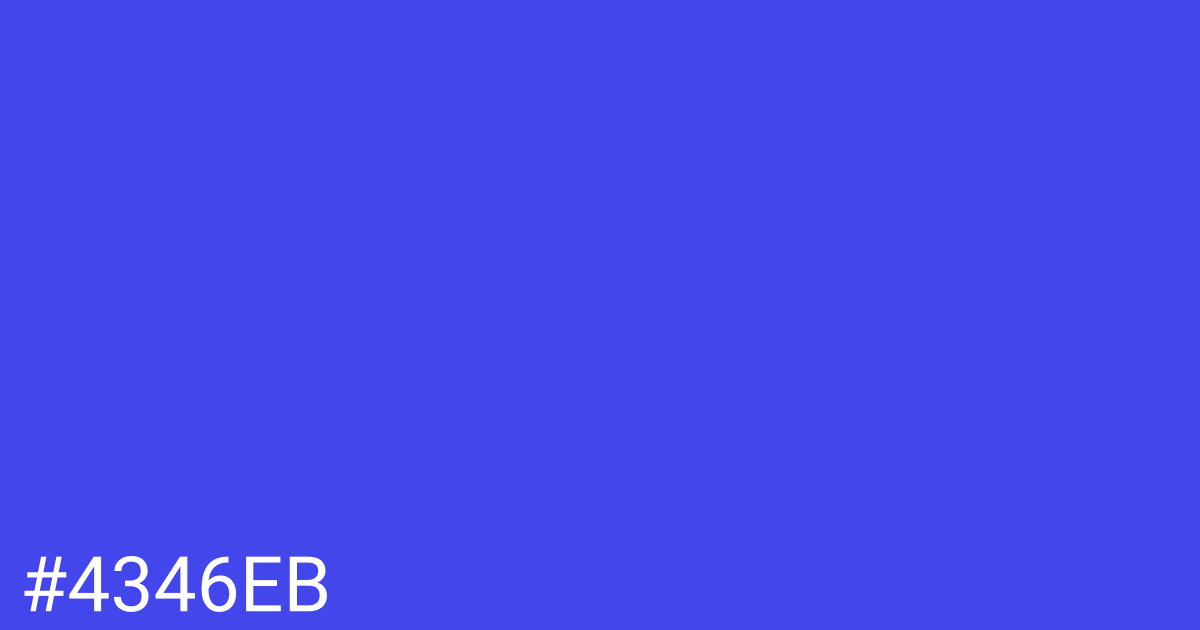 Hex color #4346eb graphic
