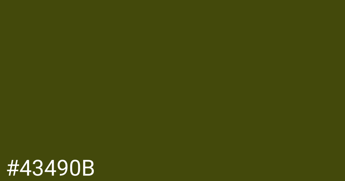 Hex color #43490b graphic