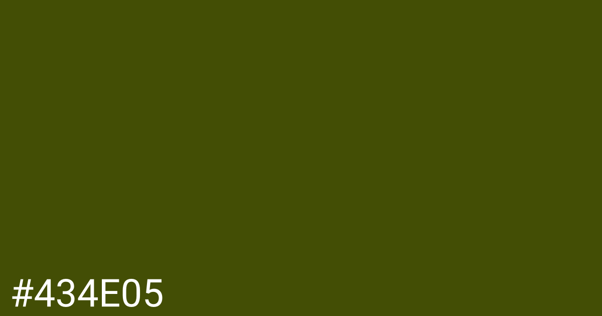 Hex color #434e05 graphic