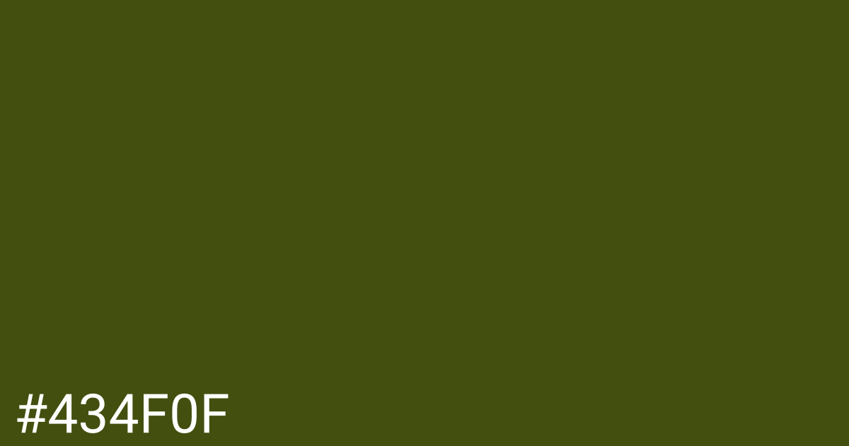 Hex color #434f0f graphic