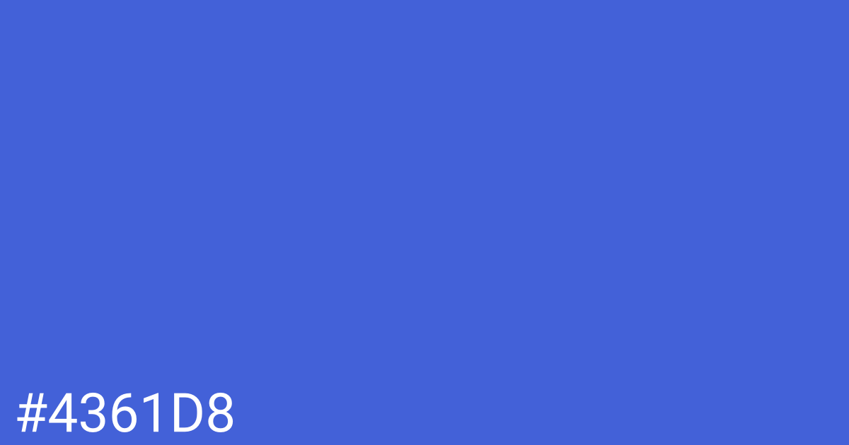 Hex color #4361d8 graphic