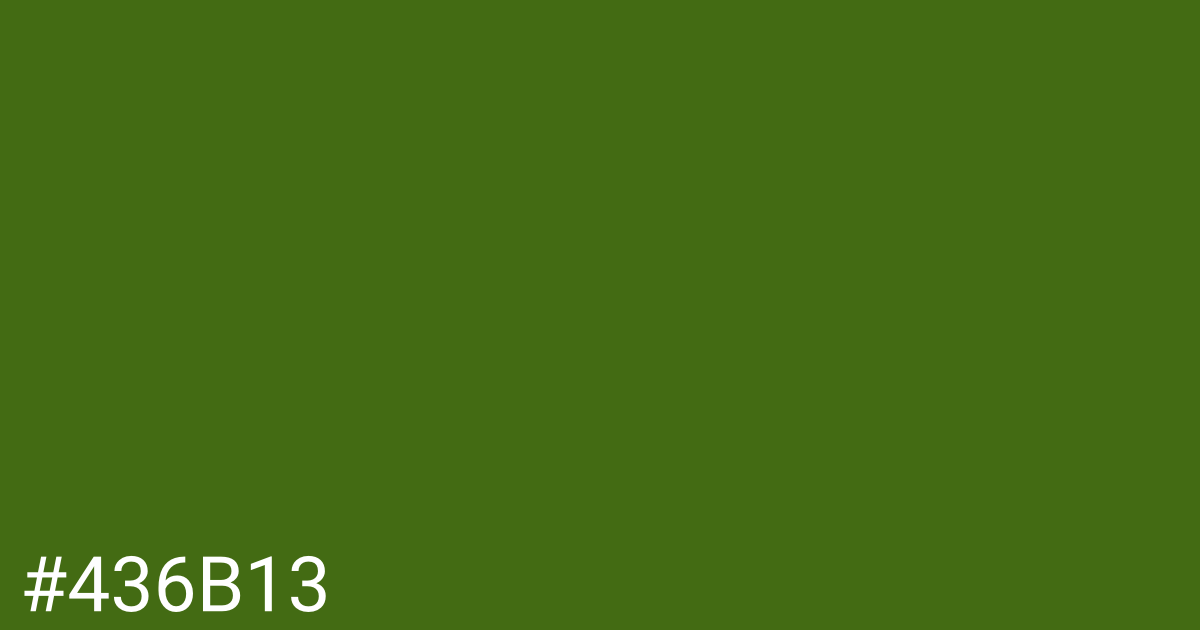 Hex color #436b13 graphic