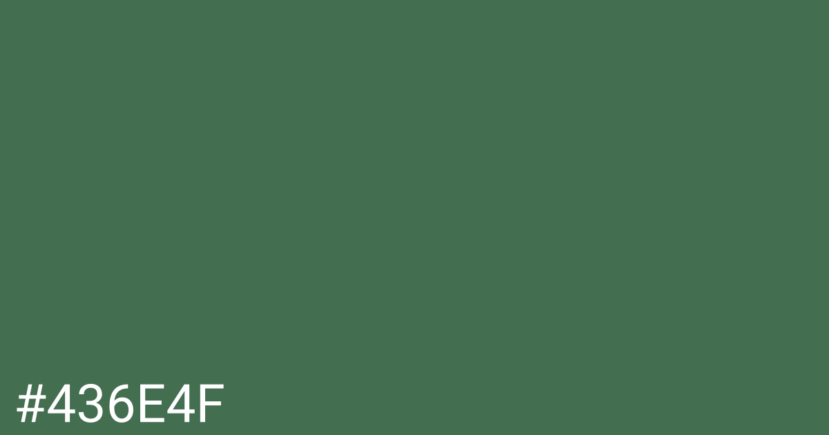 Hex color #436e4f graphic