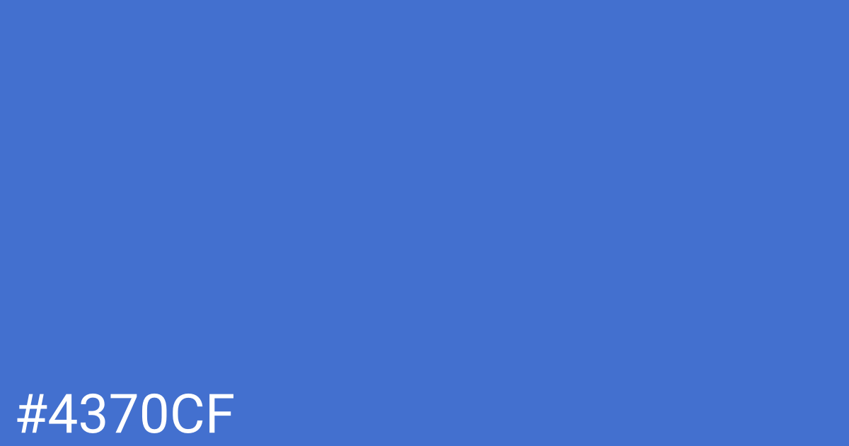 Hex color #4370cf graphic