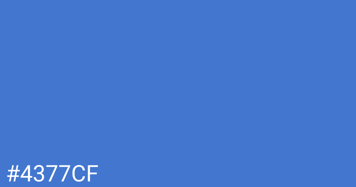 Hex color #4377cf graphic