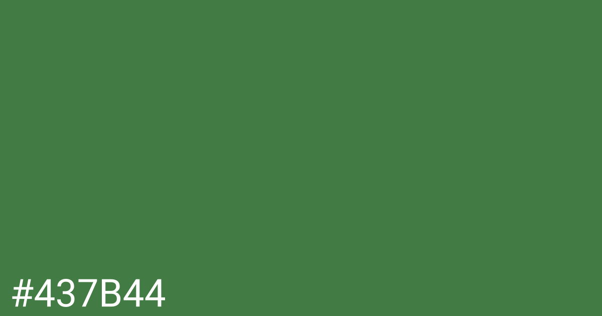 Hex color #437b44 graphic