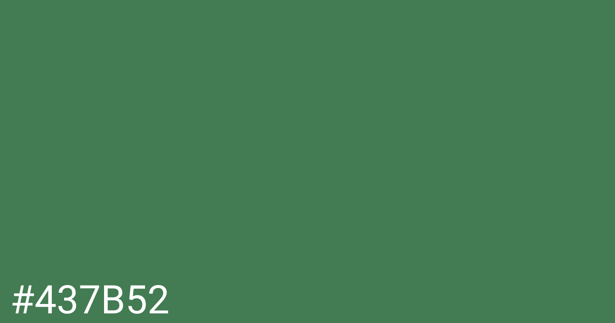 Hex color #437b52 graphic